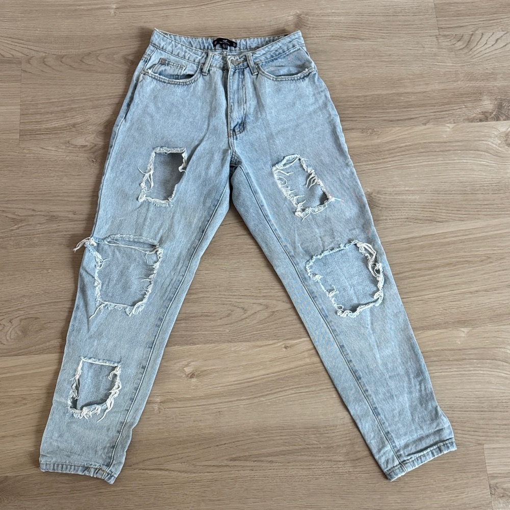 Distressed Light Blue Women's Jeans
